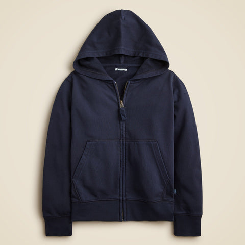 KID by Crewcuts garment-dyed zip-up hoodie