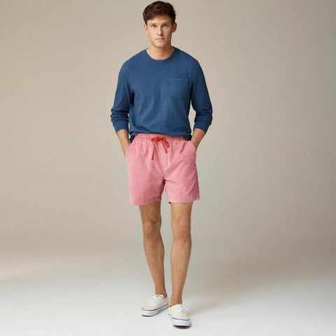 6" corduroy dock short