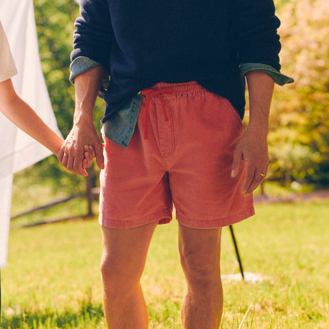 6" corduroy dock short