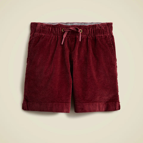 Kids' pull-on short in wide-wale corduroy