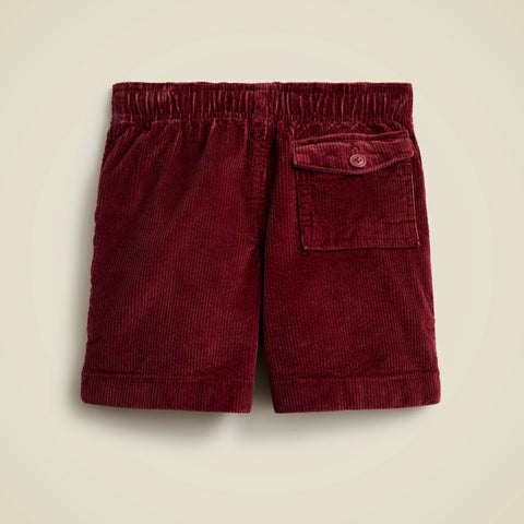 Kids' pull-on short in wide-wale corduroy