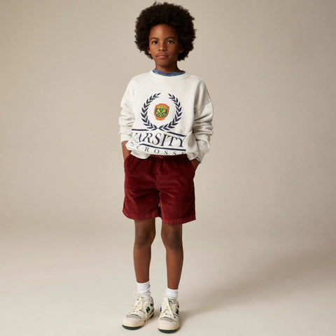 Kids' pull-on short in wide-wale corduroy