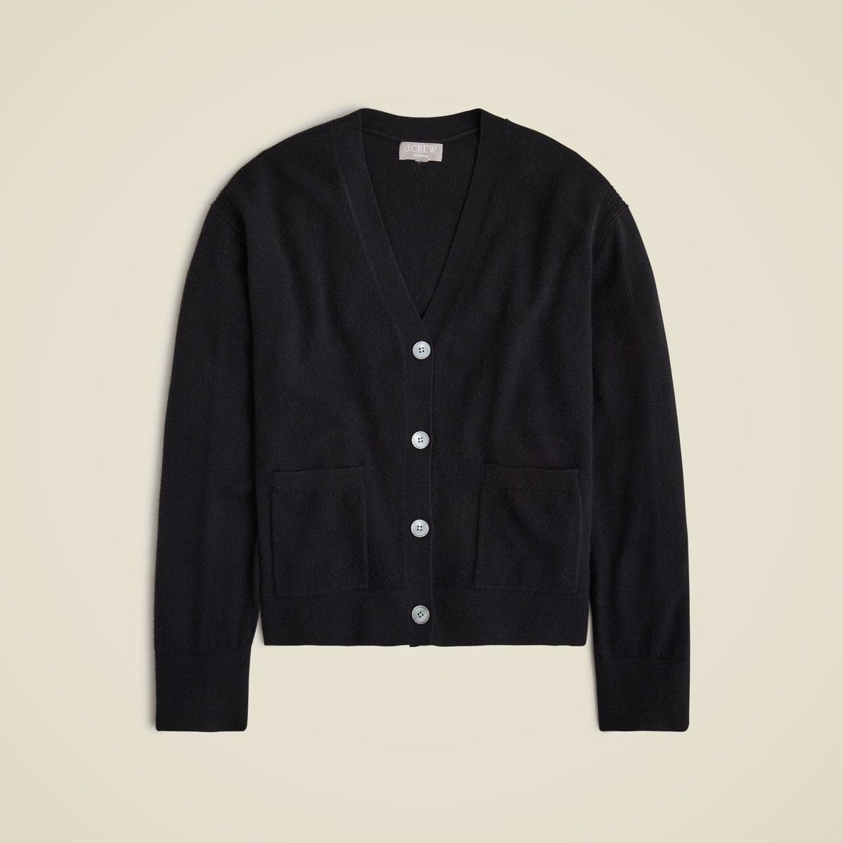 Cashmere patch-pocket cardigan