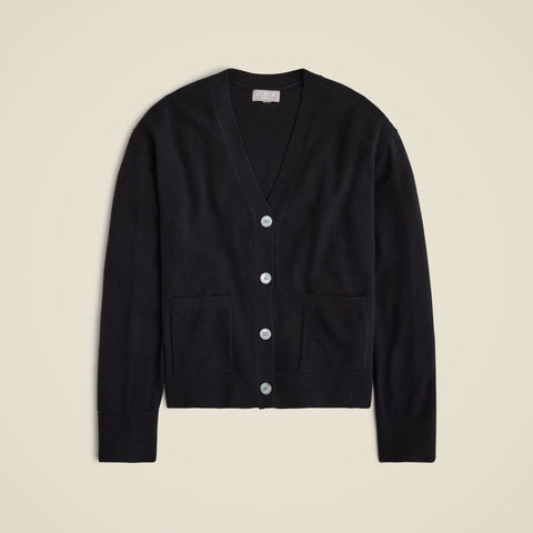 Cashmere patch-pocket cardigan