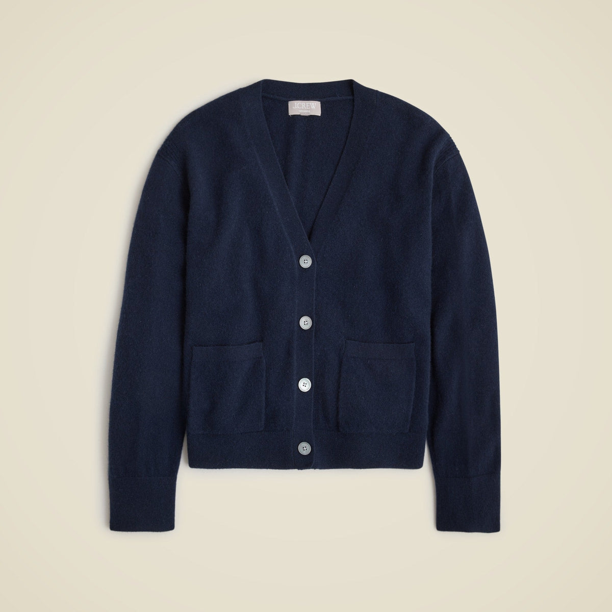 Cashmere patch-pocket cardigan