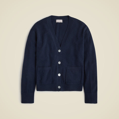 Cashmere patch-pocket cardigan