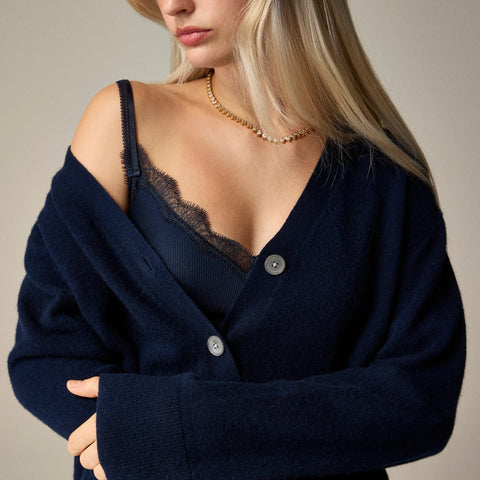 Cashmere patch-pocket cardigan