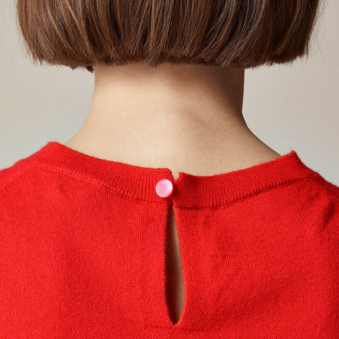 Featherweight cashmere-blend cropped sweater shell