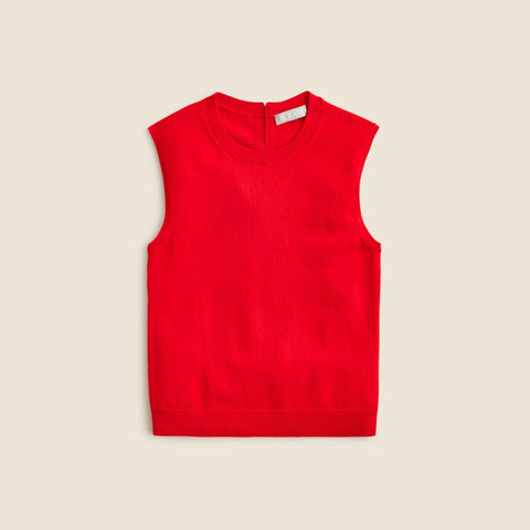 Featherweight cashmere-blend cropped sweater shell