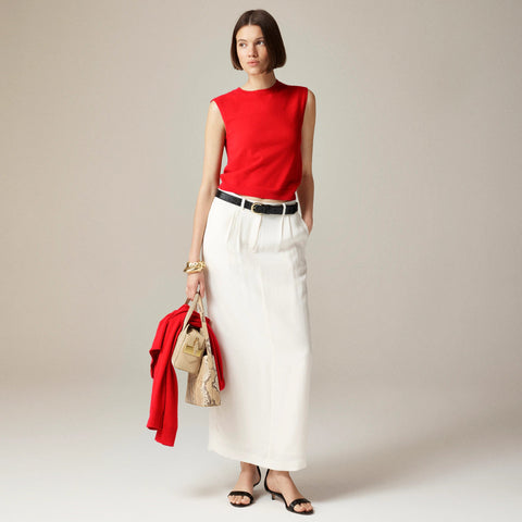 Featherweight cashmere-blend cropped sweater shell