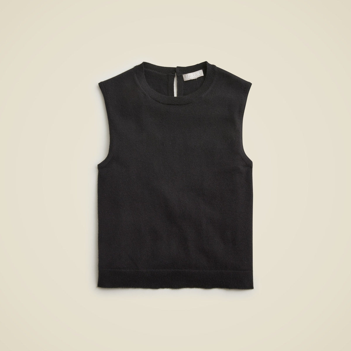 Featherweight cashmere-blend cropped sweater shell