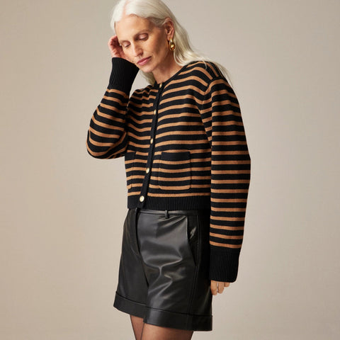 New relaxed Emilie sweater lady jacket in stripe