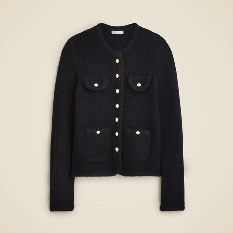 Textured sweater lady jacket