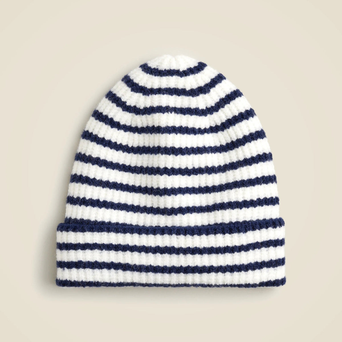 Kids' ribbed striped beanie in supersoft yarn
