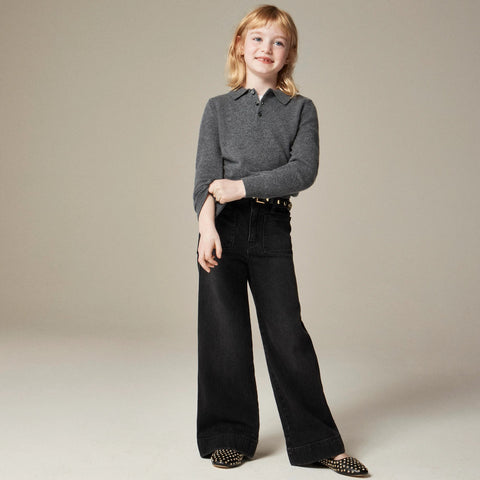 Girls' Sailor stretch denim trouser in Everdeen wash