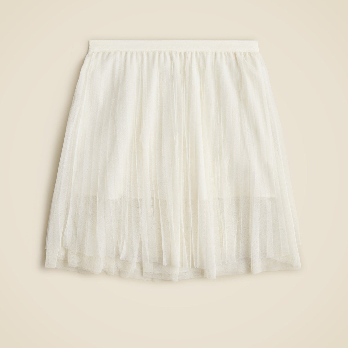 Girls' pleated midi skirt in tulle
