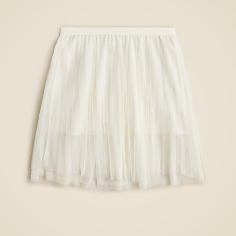 Girls' pleated midi skirt in tulle