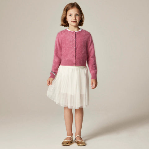 Girls' pleated midi skirt in tulle