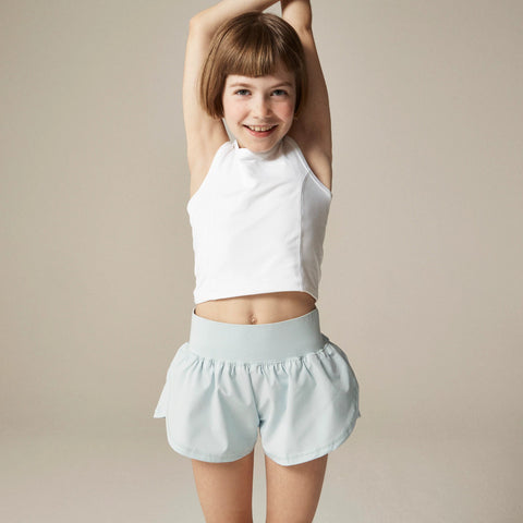Girls' flutter short in performance jersey