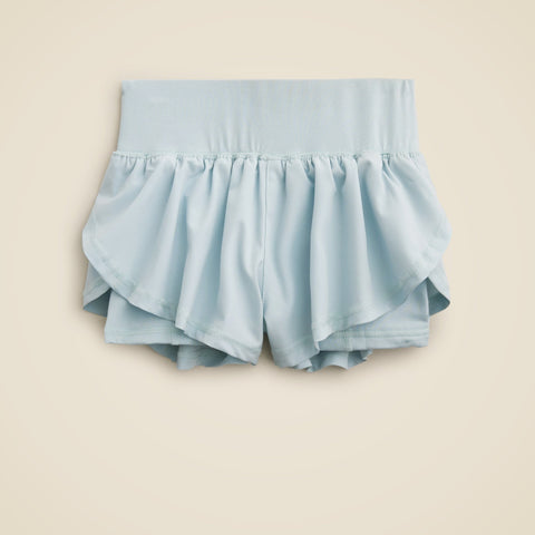 Girls' flutter short in performance jersey