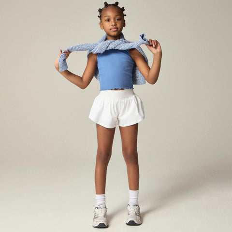Girls' flutter short in performance jersey