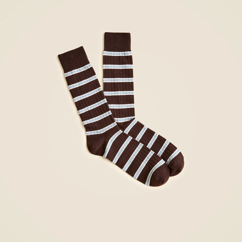 Cotton-blend socks in stripe