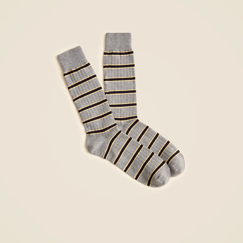 Cotton-blend socks in stripe