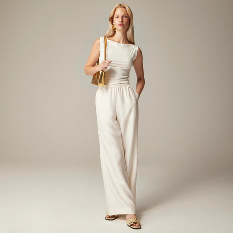 Stratus pant in textured satin