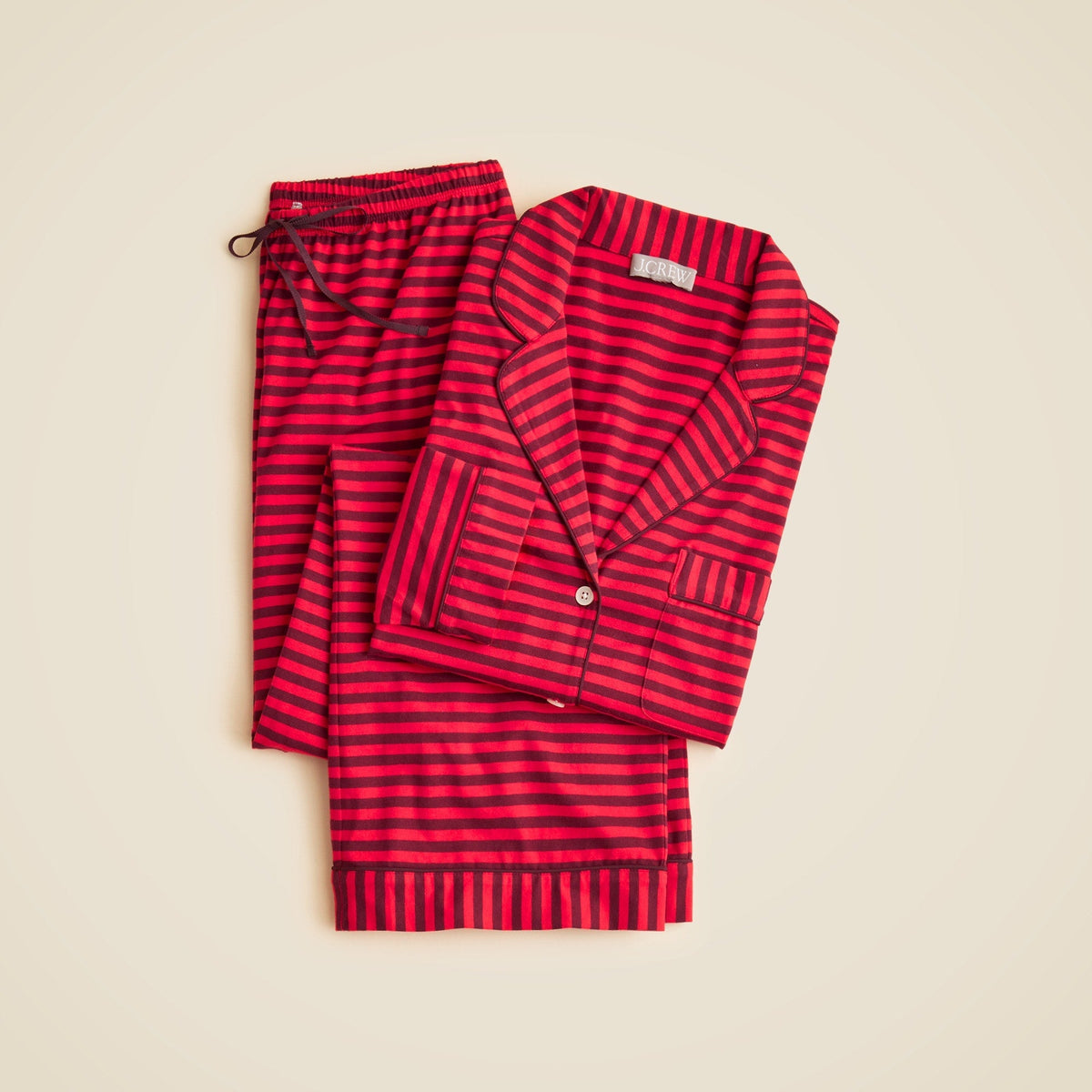 Dreamy cotton-blend pajama pant set in stripe