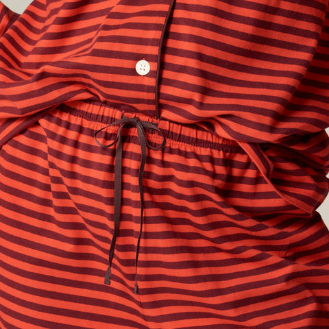 Dreamy cotton-blend pajama pant set in stripe