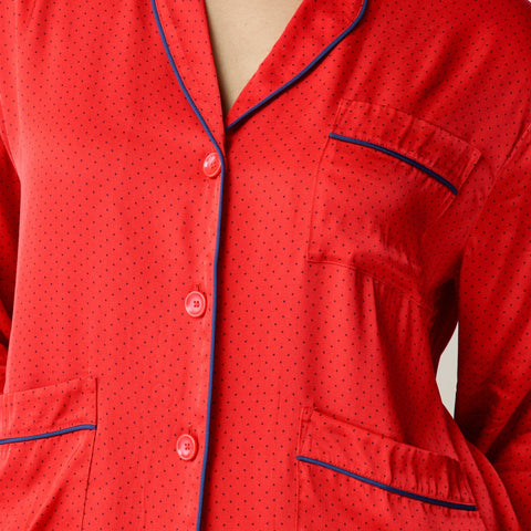 Soft shine pajama pant set in dot