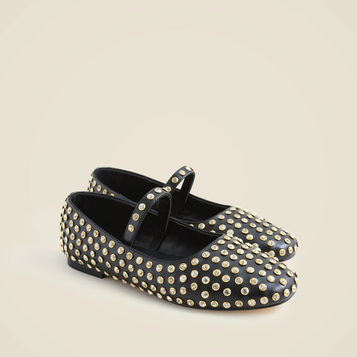 Girls' jewel-embellished ballet flats