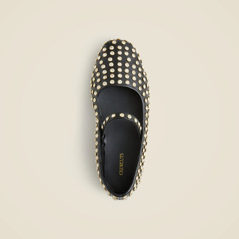 Girls' jewel-embellished ballet flats