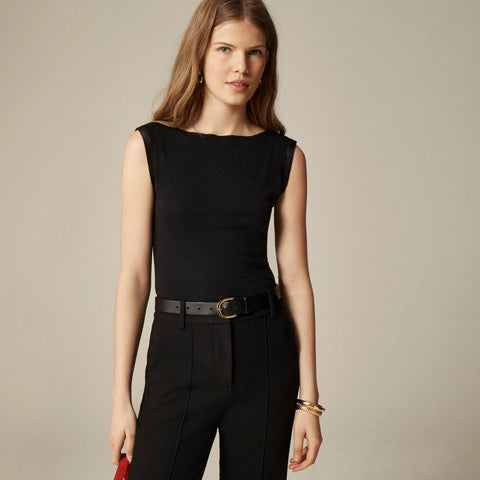 Refined rib shell tank top