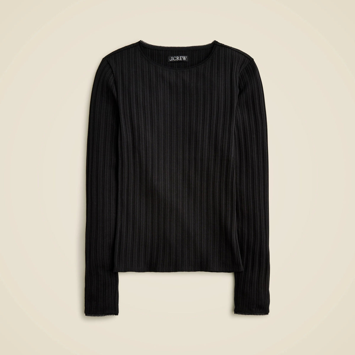 Pointelle long-sleeve T-shirt