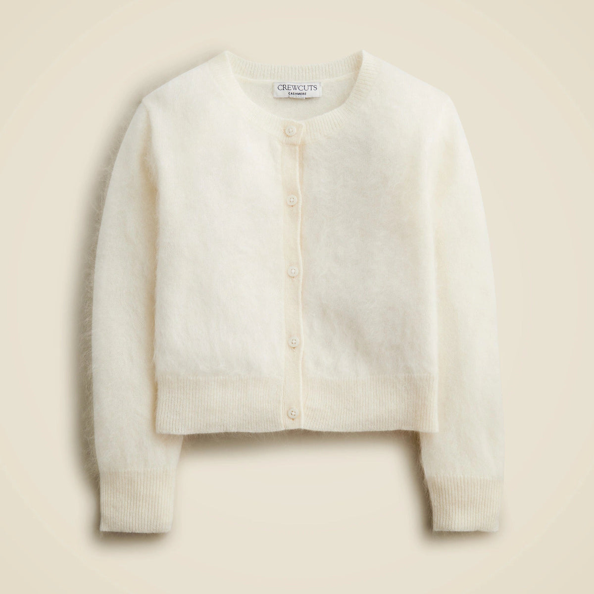 Girls' brushed cashmere cardigan
