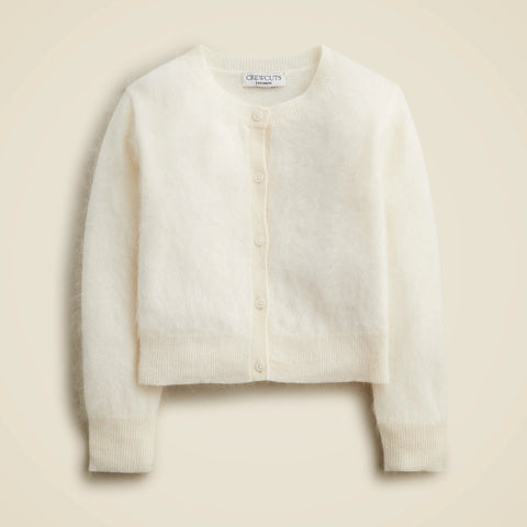 Girls' brushed cashmere cardigan
