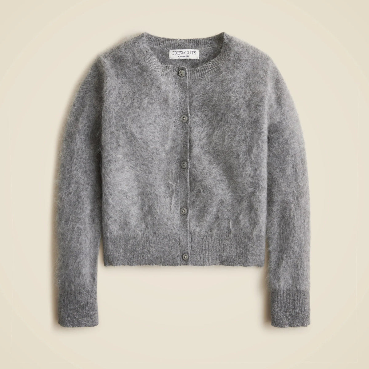 Girls' brushed cashmere cardigan