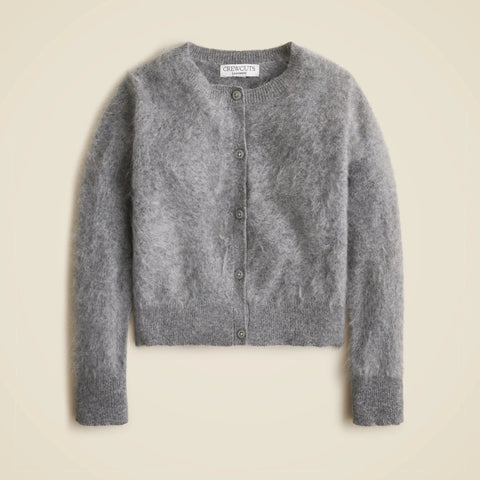 Girls' brushed cashmere cardigan