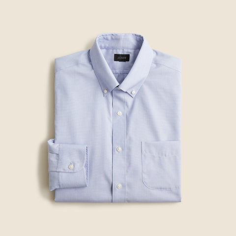 Slim Bowery wrinkle-free dress shirt with button-down collar
