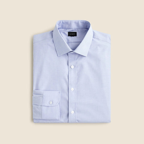 Slim Bowery wrinkle-free dress shirt with spread collar