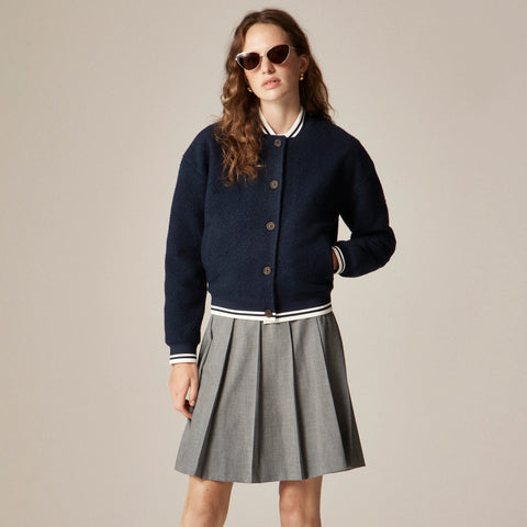 Bouclé flight jacket