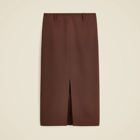 Pencil midi skirt in four-season stretch