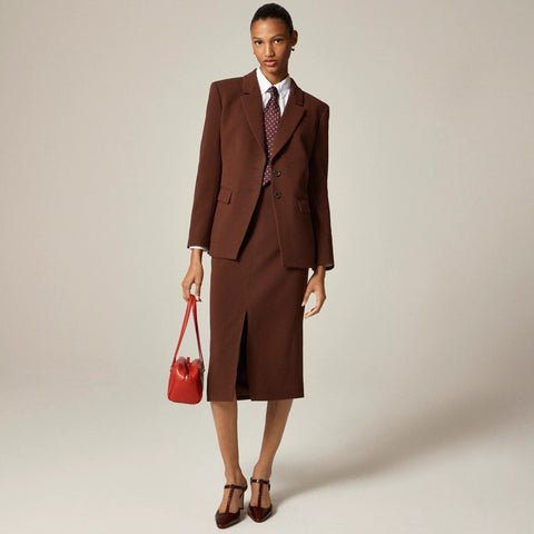 Pencil midi skirt in four-season stretch