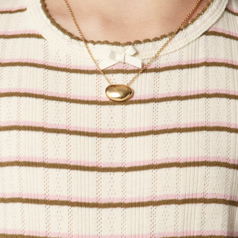 Girls' long-sleeve pointelle-knit T-shirt