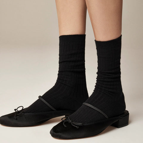 Ribbed cotton trouser socks three-pack