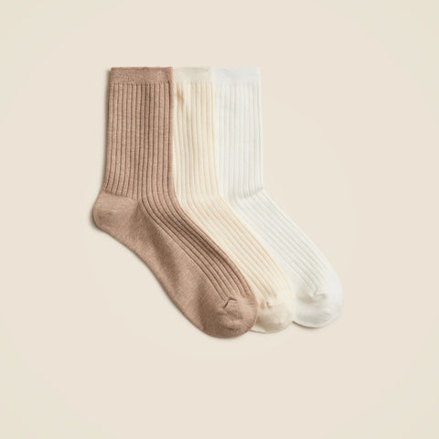 Ribbed trouser socks three-pack
