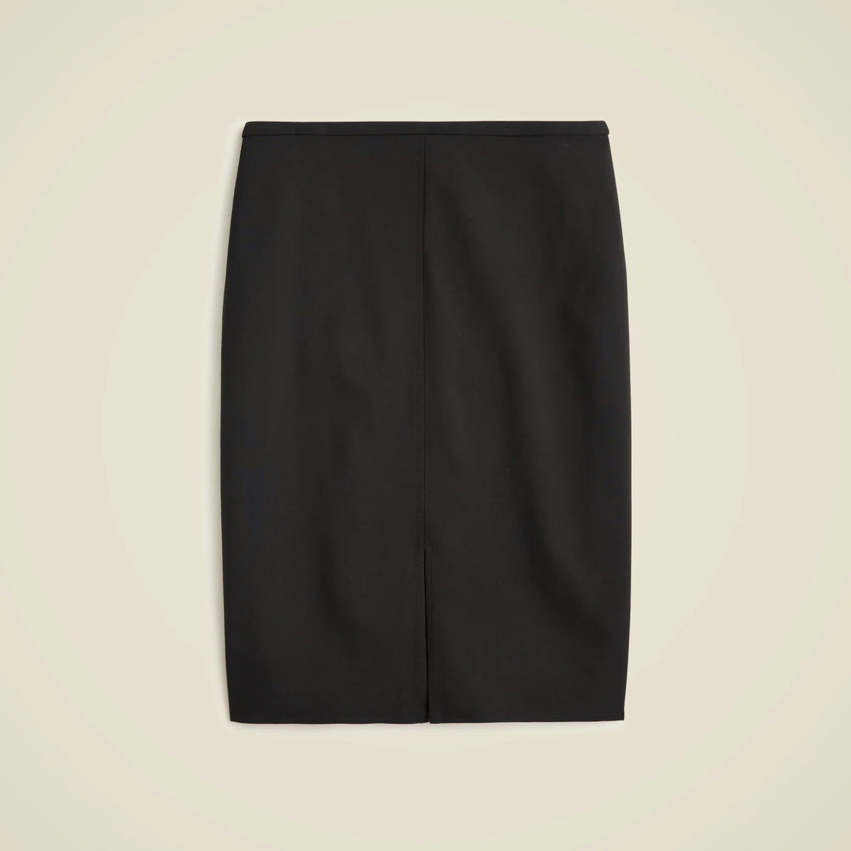 Pencil knee-length skirt in Italian bi-stretch wool blend