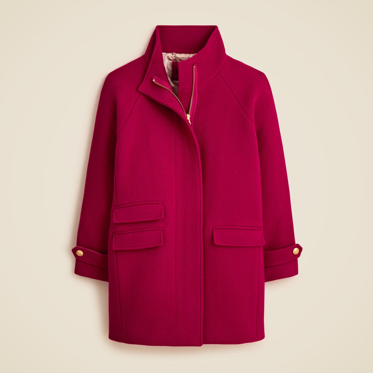 Toscana coat in Italian stadium-cloth wool blend