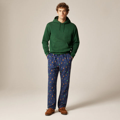 Flannel pajama pant in print
